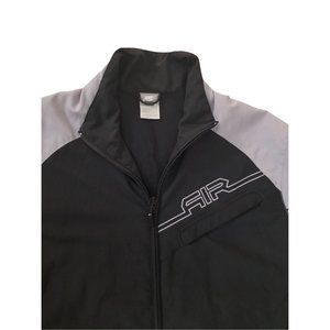Vintage NIKE Jacket Black/Grey Men's Size Large W/Big AIR & Rubber AIR Logo